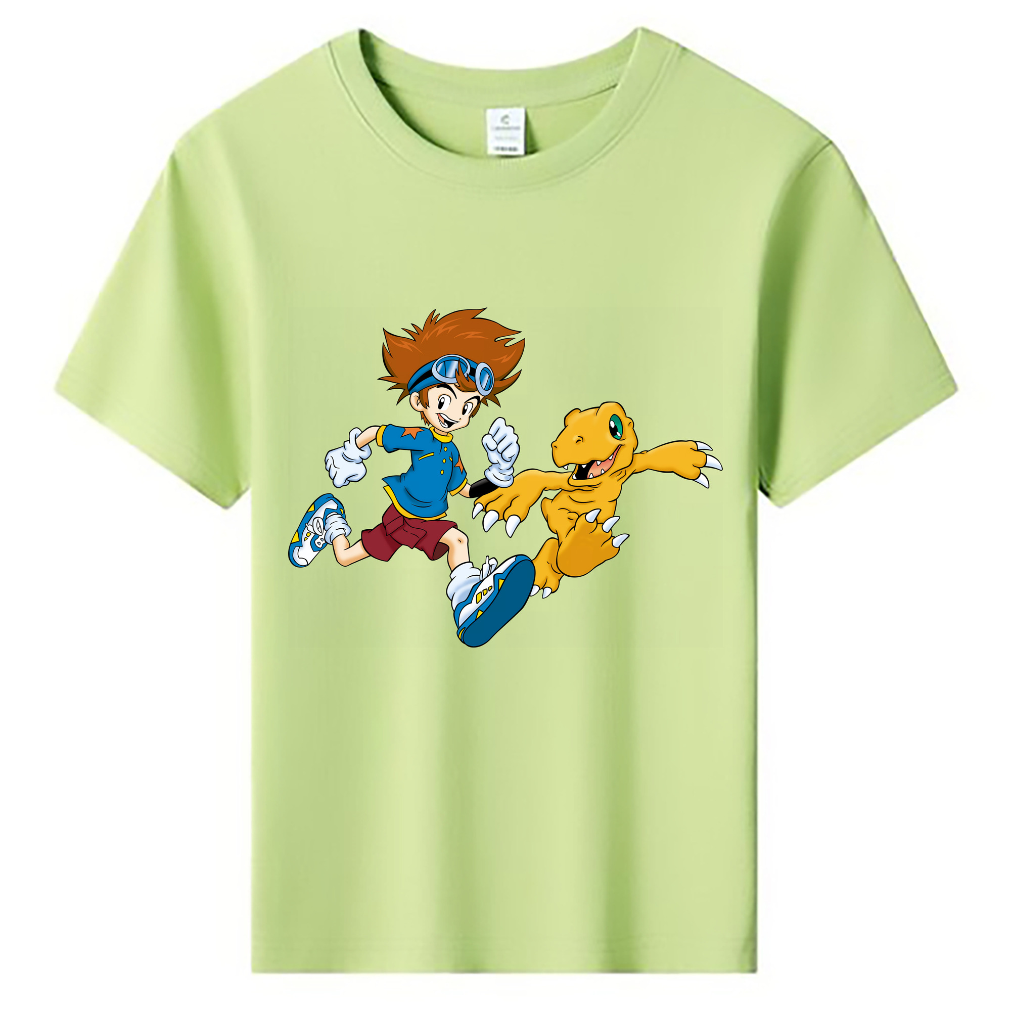 （画像用） Digimon デジタルモンスター/デジモン 綿100％キッズTシャツ（フロントプリント）